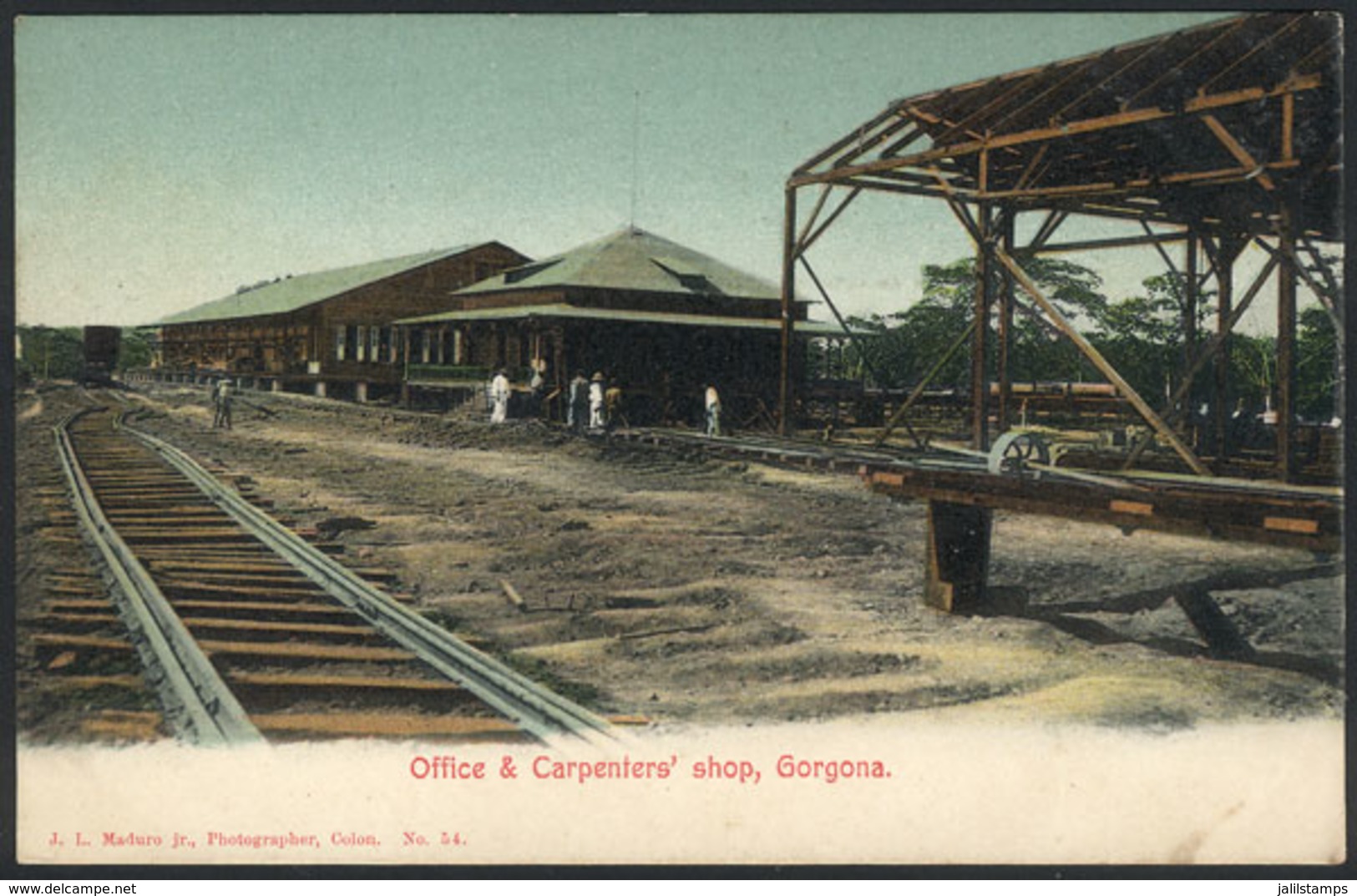 1360 PANAMA: GORGONA: Office And Carpenters' Shop, Circa 1905, VF Quality! - Panama