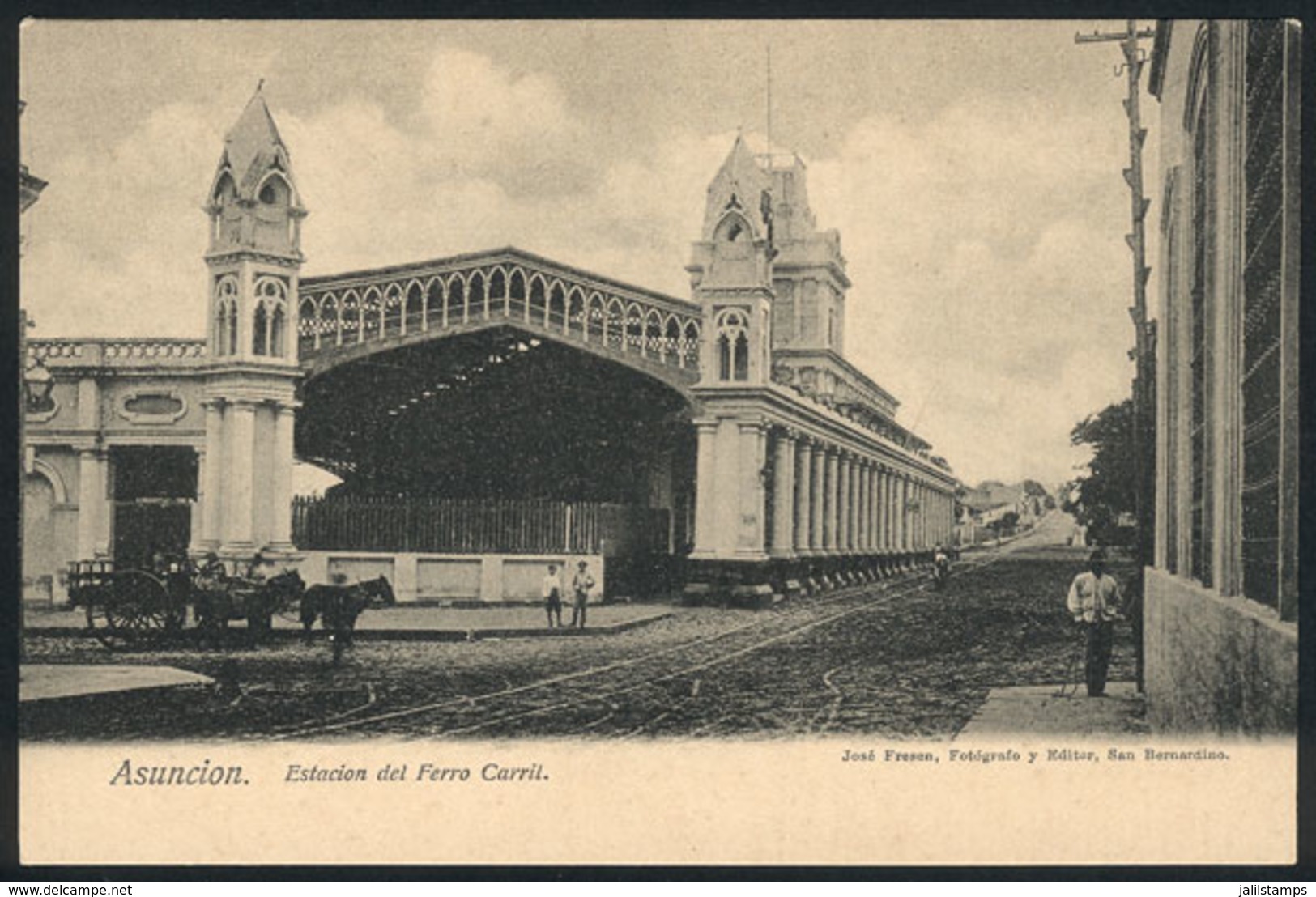 1386 PARAGUAY: ASUNCIÓN: Railway Station, Ed.Fresen, Circa 1905, VF Quality! - Paraguay