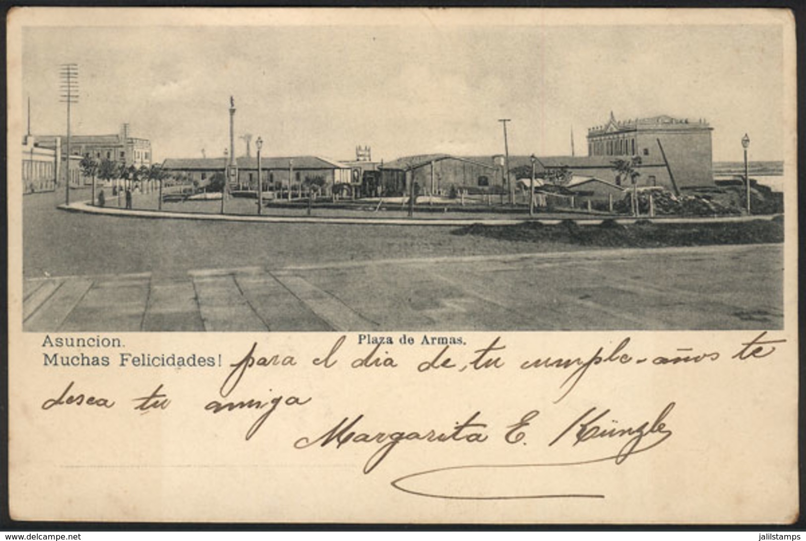 1397 PARAGUAY: ASUNCIÓN: Plaza De Armas, Used In 1904, VF Quality! - Paraguay