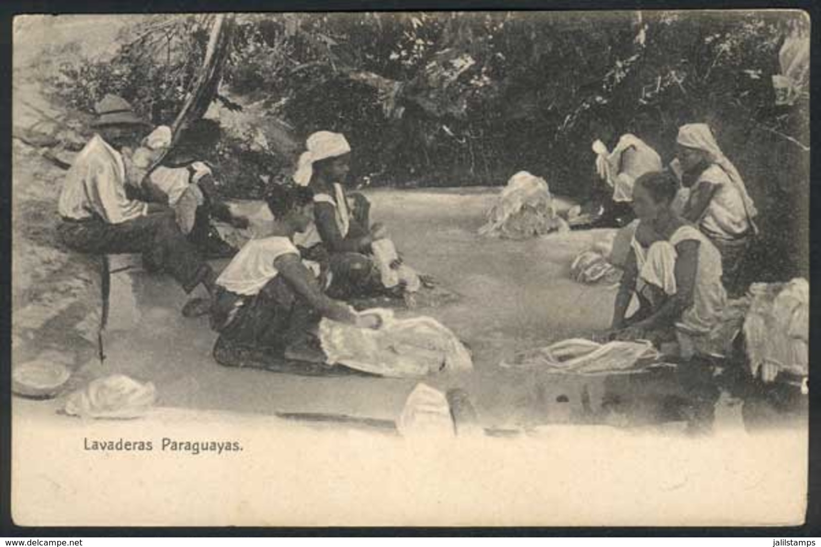 1417 PARAGUAY: Paraguayan Washerwomen, Ed. Federico Droege, Circa 1905, Unused, VF! - Paraguay