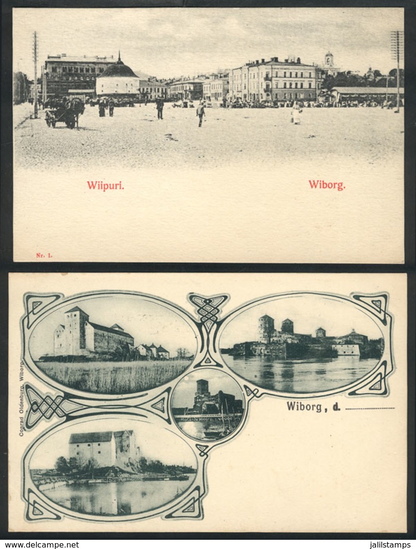 1457 RUSSIA: VYBORG: 2 Old PCs (circa 1900) With Very Good Views, Unused, Excellent - Russia
