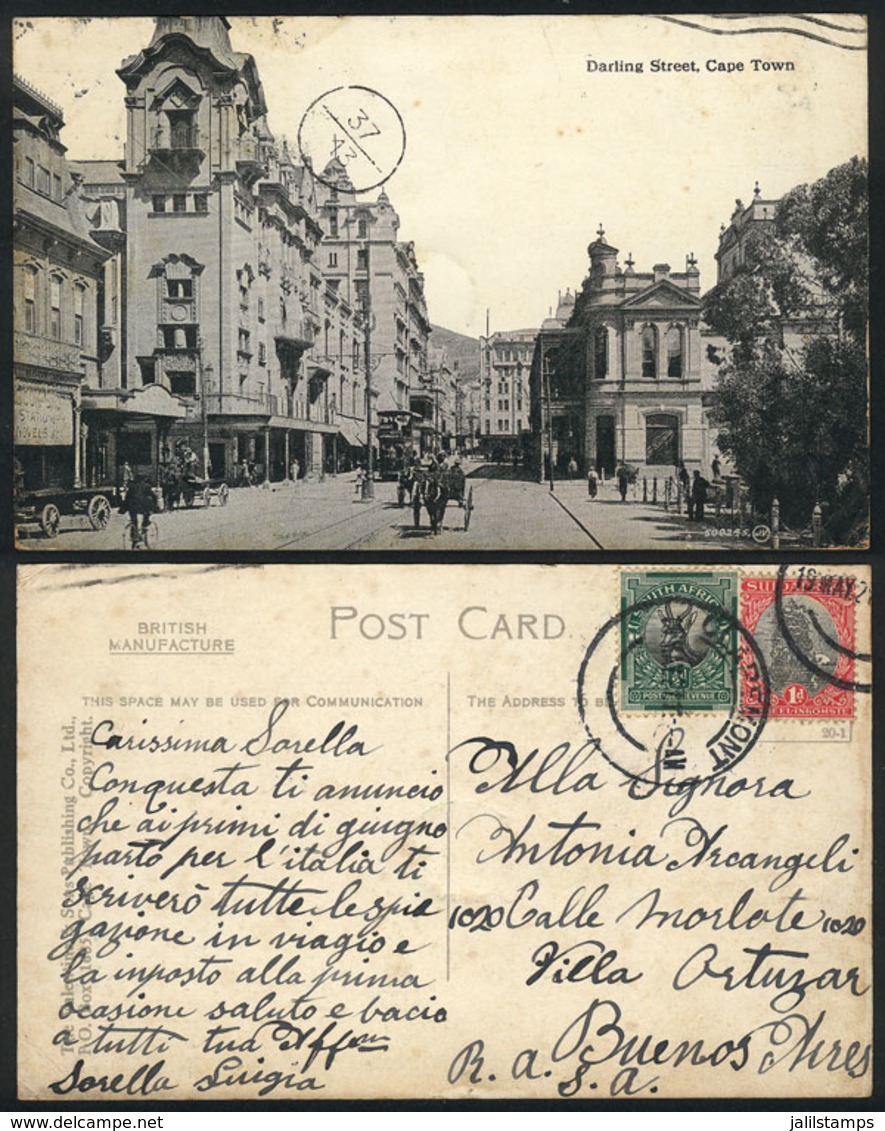 1483 SOUTH AFRICA: CAPE TOWN: Darling Street, Ed. Valentine & Sons, Sent To Buenos Aires I - South Africa