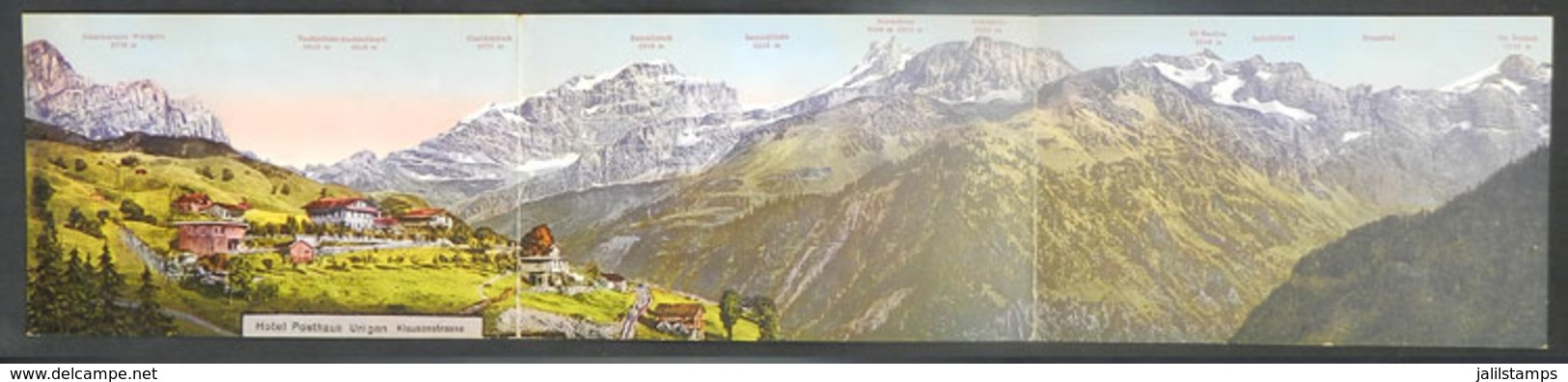 1502 SWITZERLAND: URIGEN: Triple PC With View Of Hotel Posthaus, Klausenstrasse And Panora - Other & Unclassified