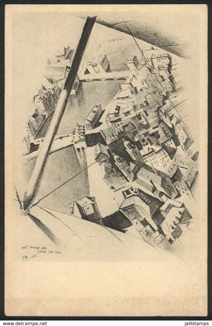 1513 SWITZERLAND: Second International Aviation Meeting Zürich, 1927. Aerial View Of Züric - Zürich