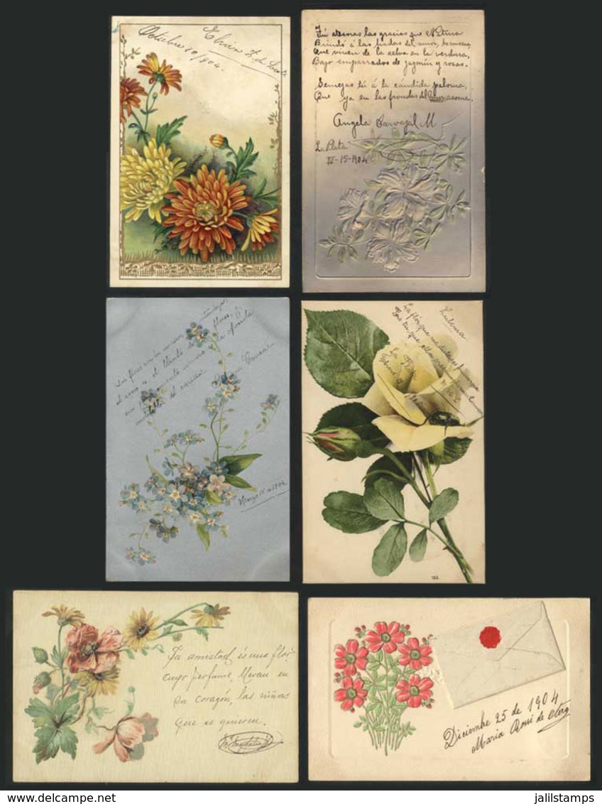 1540 WORLDWIDE: FLOWERS: 25 Old Postcards Of Very Fine Quality, Some Made Of Special Mater - Non Classés