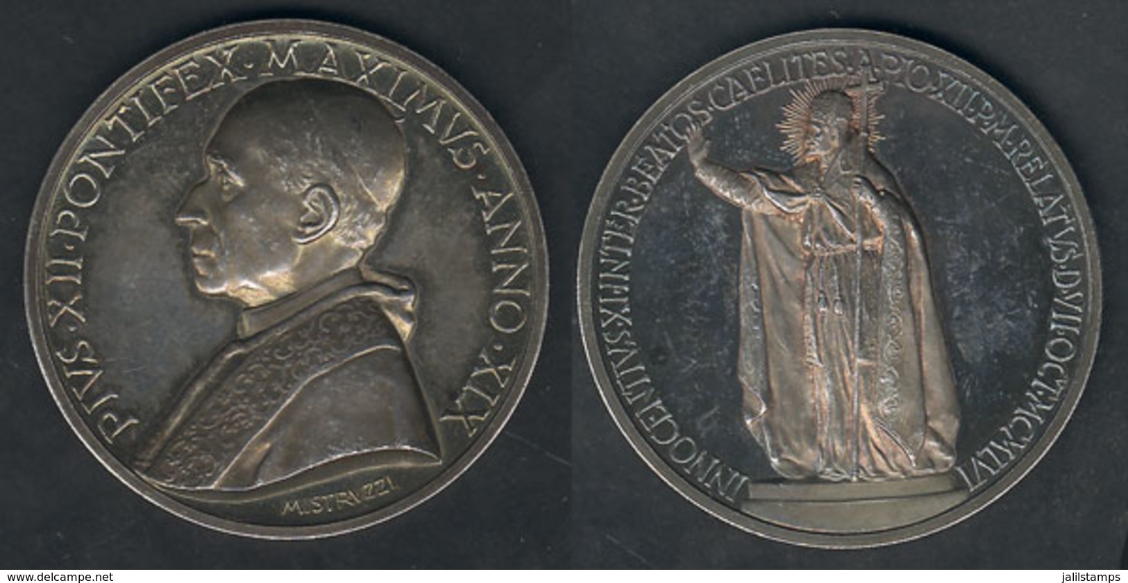 1658 VATICAN: Pope Pius XII, Medal Commemorating The Beatification Of Innocent XI, Year 19 - Autres & Non Classés