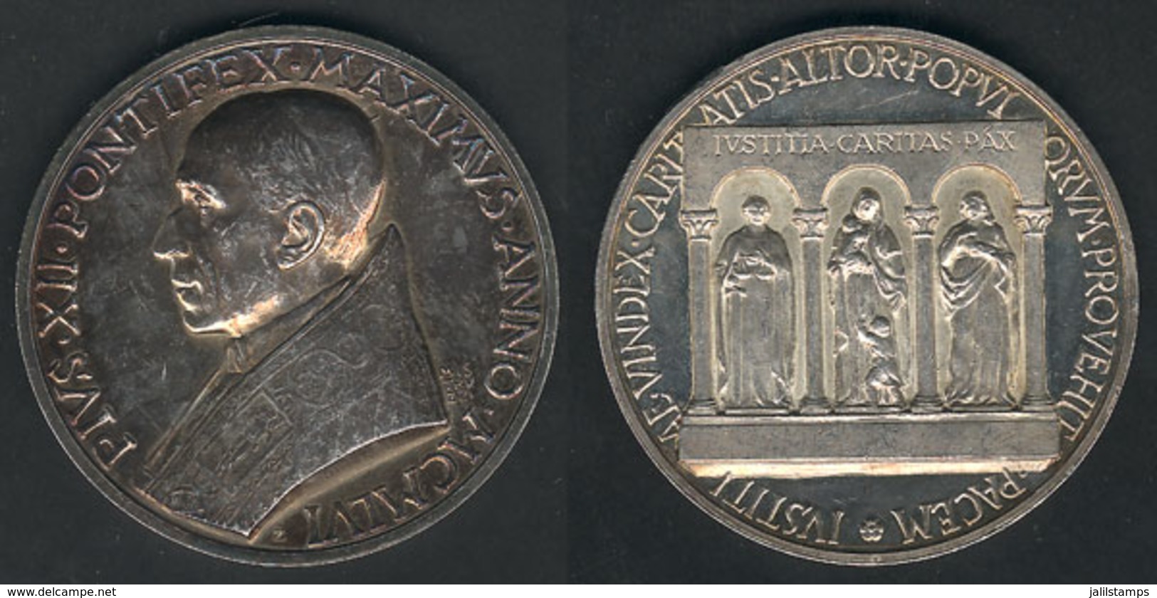 1659 VATICAN: Pope Pius XII, Medal Commemorating New Broadcasting Center Of Vatican Radio, - Other & Unclassified