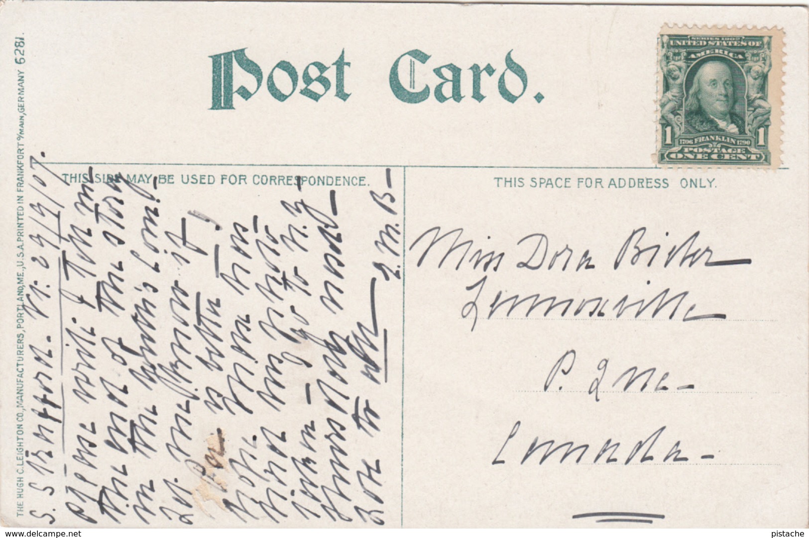 Original 1907 Postcard - Hanover New Hampshire - Butterfield Museum - Dartmouth College - Written And Stamp - 2 Scans - Other & Unclassified