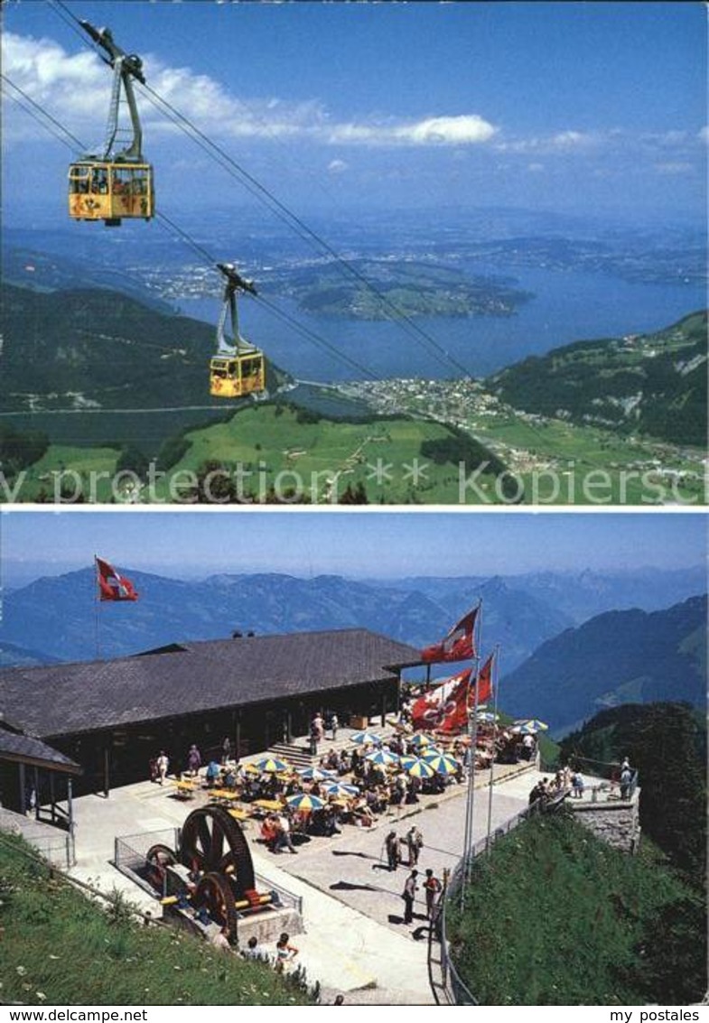 12481974 Stanserhorn Luftseilbahn Vierwaldstaettersee Bergrestaurant Stanserhorn - Stans