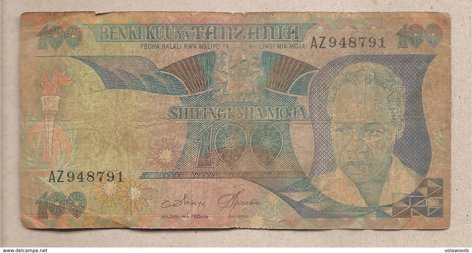 Tanzania - Banconota Circolata Da 100 Scelini P-11 - 1985 - Tanzania