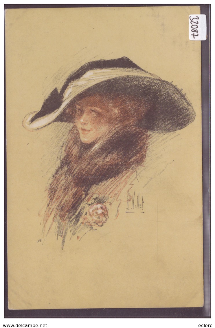 FEMME AU CHAPEAU - PAR L. VALLET - TB - Vallet, L.