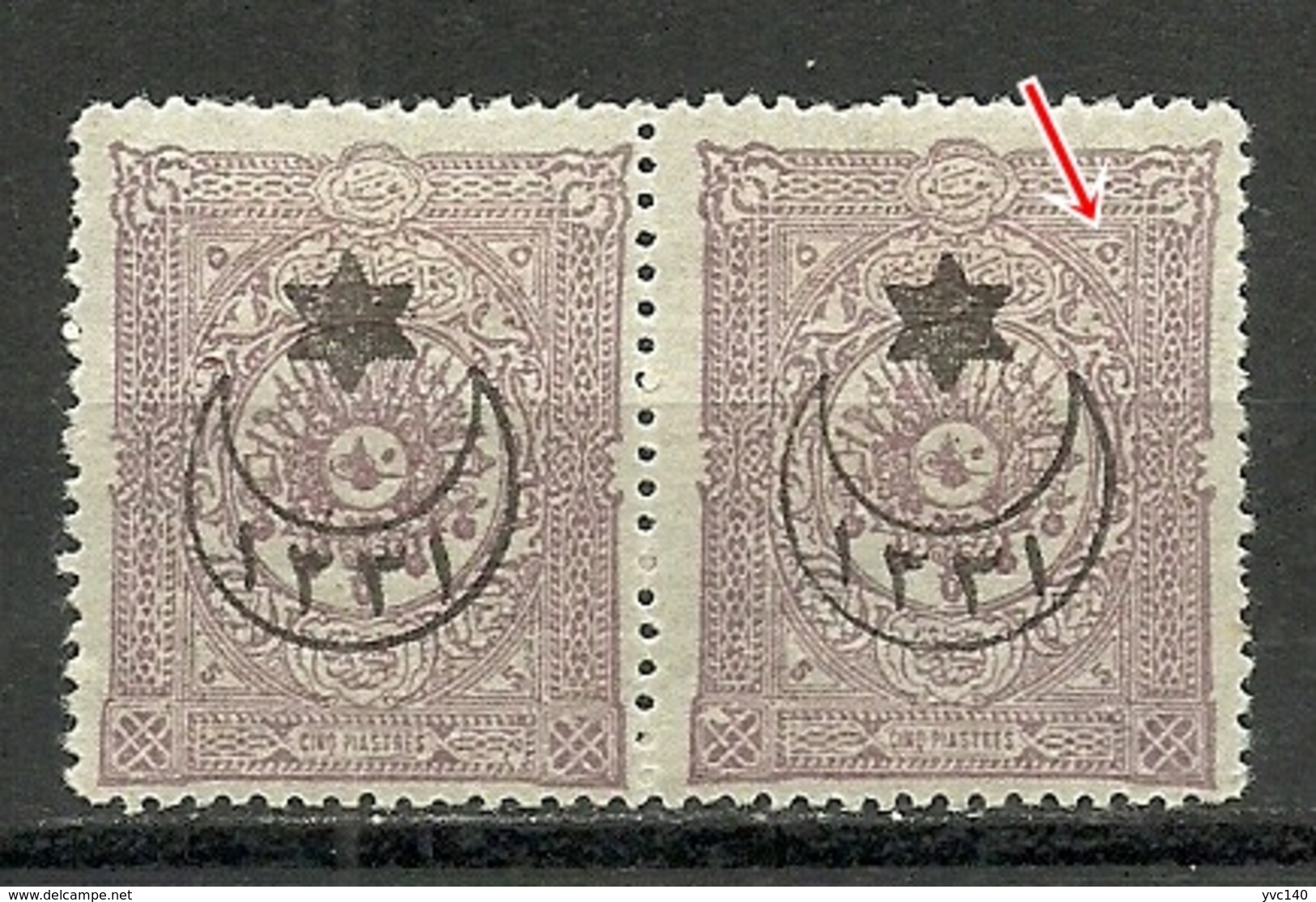 Turkey; 1915 Overprinted War Issue Stamp 5 K. ERROR ("50" Instead Of "5") - Ongebruikt