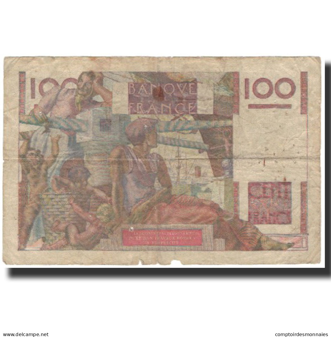France, 100 Francs, 100 F 1945-1954 ''Jeune Paysan'', 1950-11-16, B+ - 100 F 1945-1954 ''Jeune Paysan''