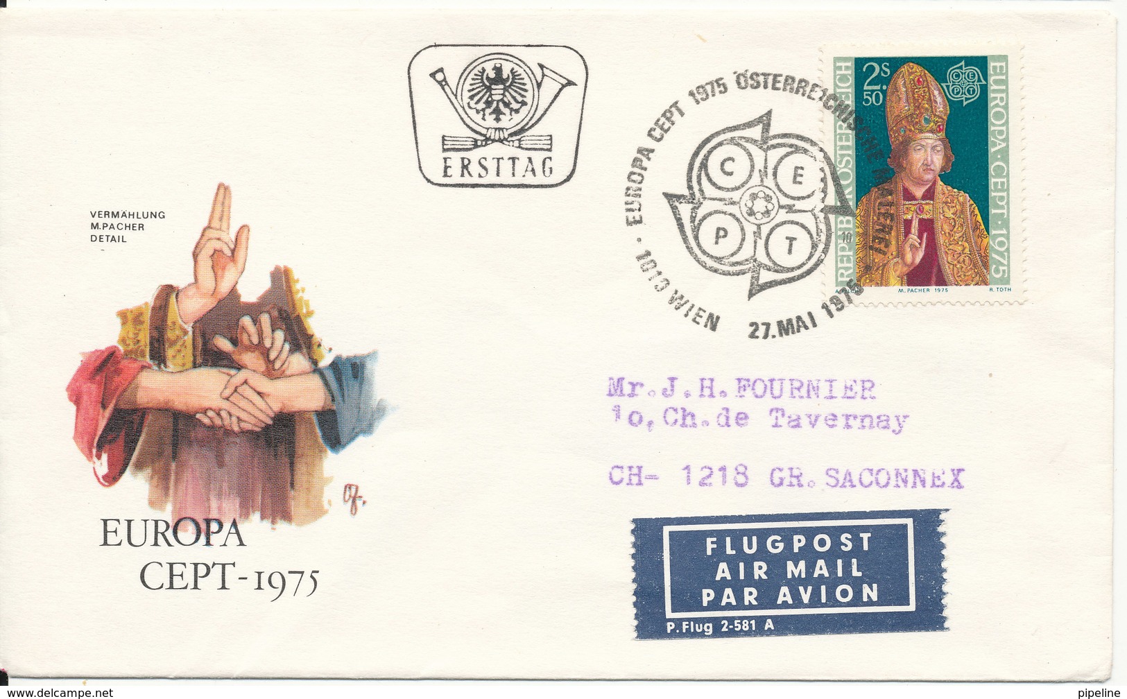 Austria FDC EUROPA CEPT 27-5-1975 With Cachet - 1975