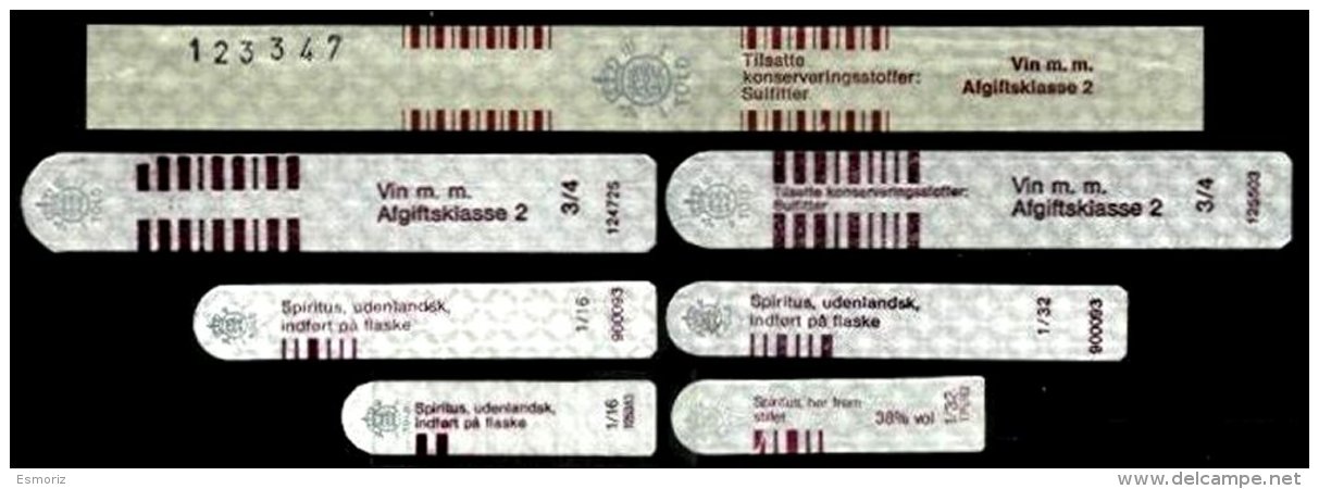 DENMARK, Beverages, (*) MNG, F/VF - Fiscaux