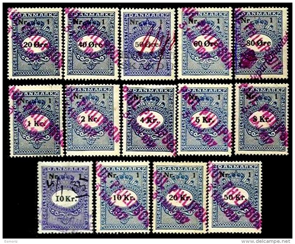 DENMARK, Cosmetics Tax, Used, F/VF - Revenue Stamps