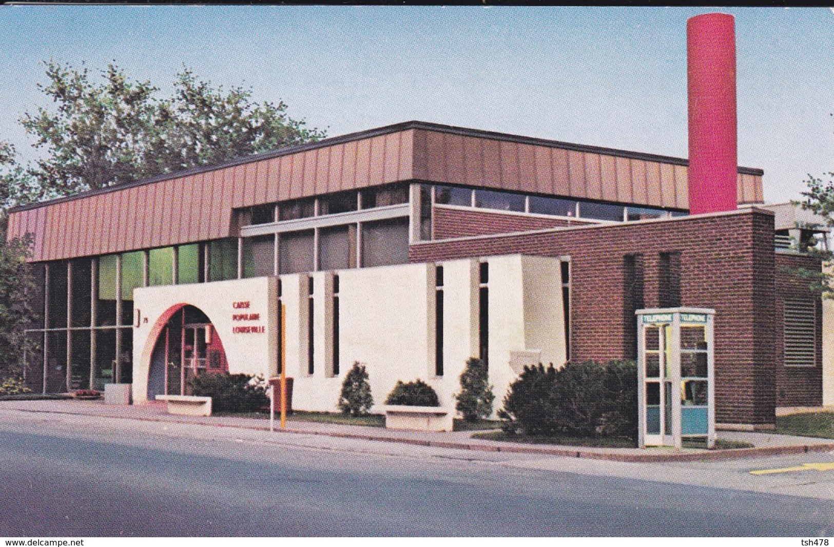 CANADA--RARE---LOUISEVILLE--caisse Populaire De Louiseville--( Un Immeuble Futuriste )--voir 2 Scans - Autres & Non Classés