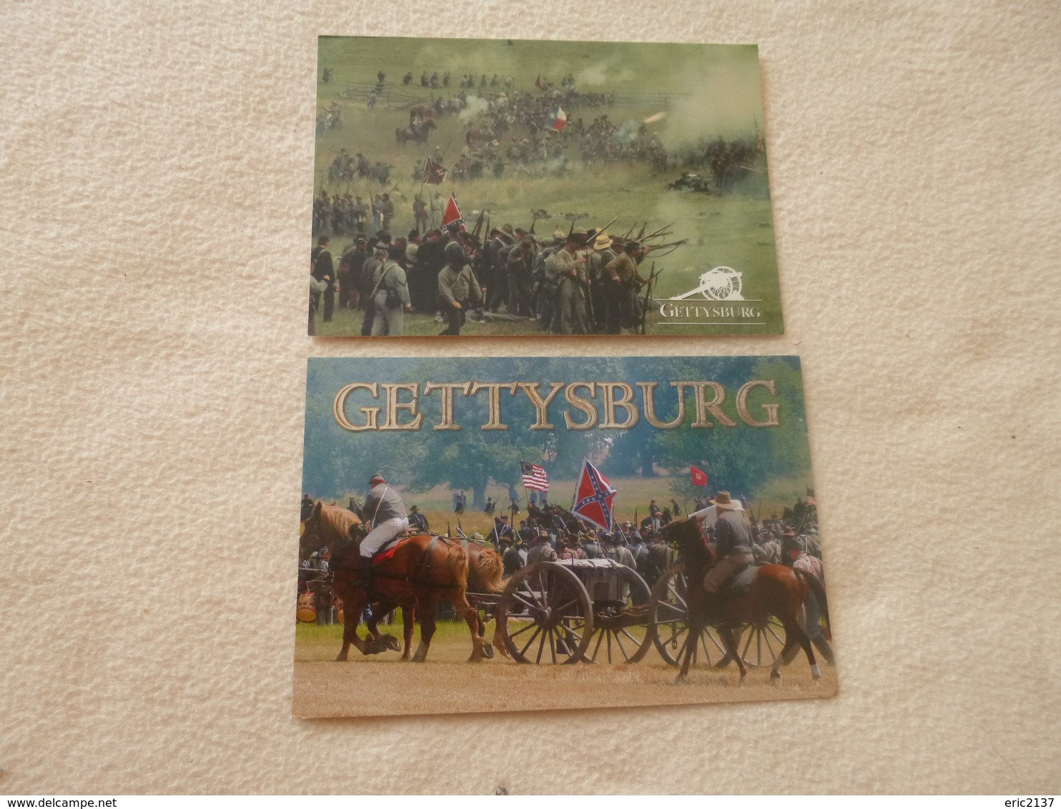 2 CARTES BATAILLE DE GETTYSBURG... - Histoire