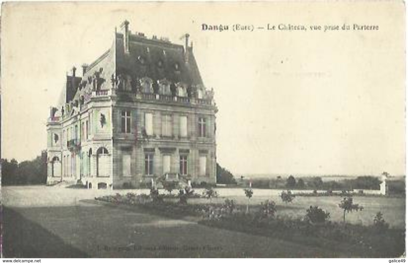 7347 CPA Dangu - Le Château Vue Prise De Parterres - Dangu