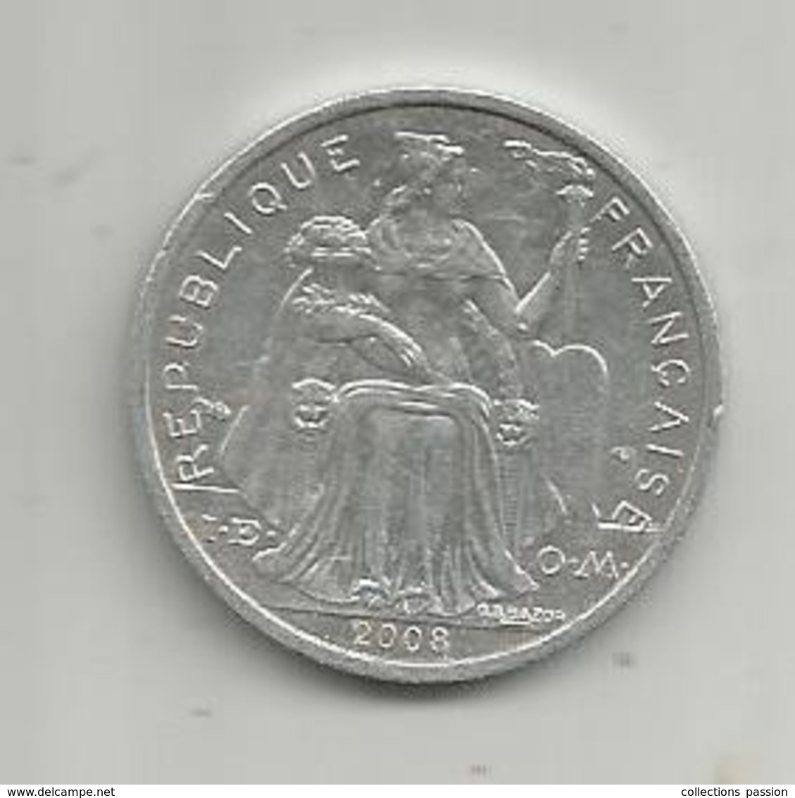 Monnaie , POLYNESIE FRANCAISE , 2008 , 2 F , 2 Scans - Polynésie Française