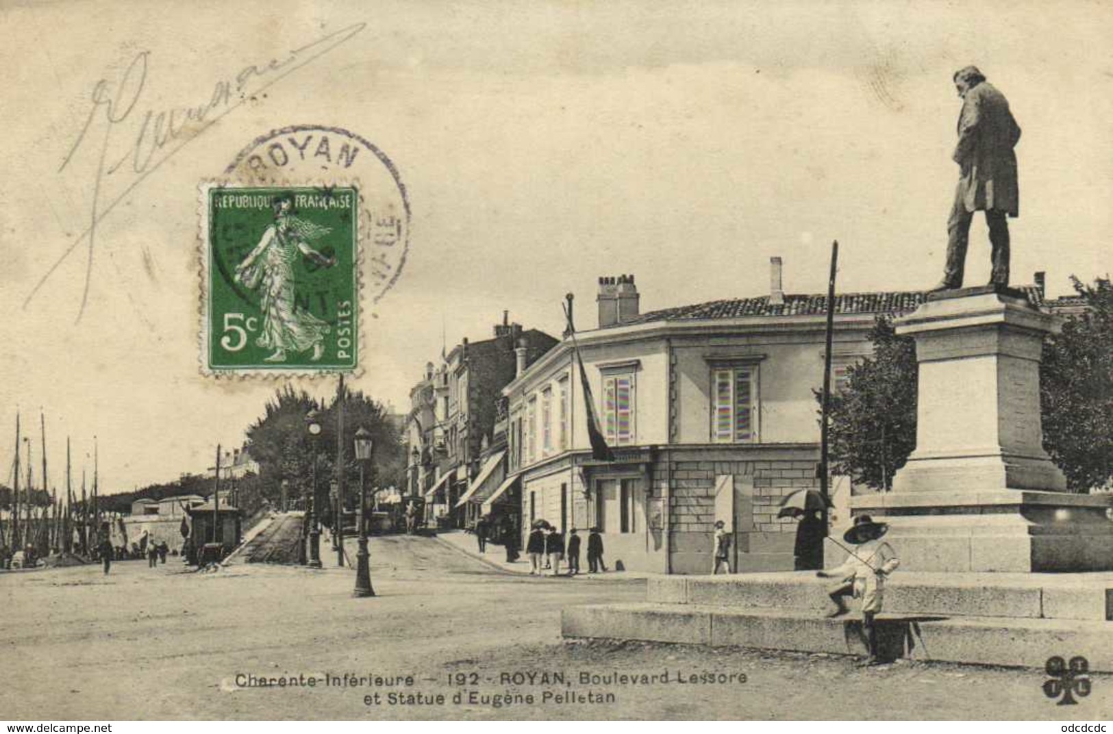 TOYAN  Boulevard Lessore Et Statue D'Eugene Pelletan RV - Royan