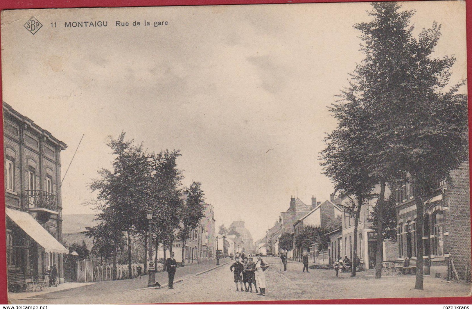 Scherpenheuvel Rue De La Gare ZELDZAAM Geanimeerd 1909 RARE - Scherpenheuvel-Zichem