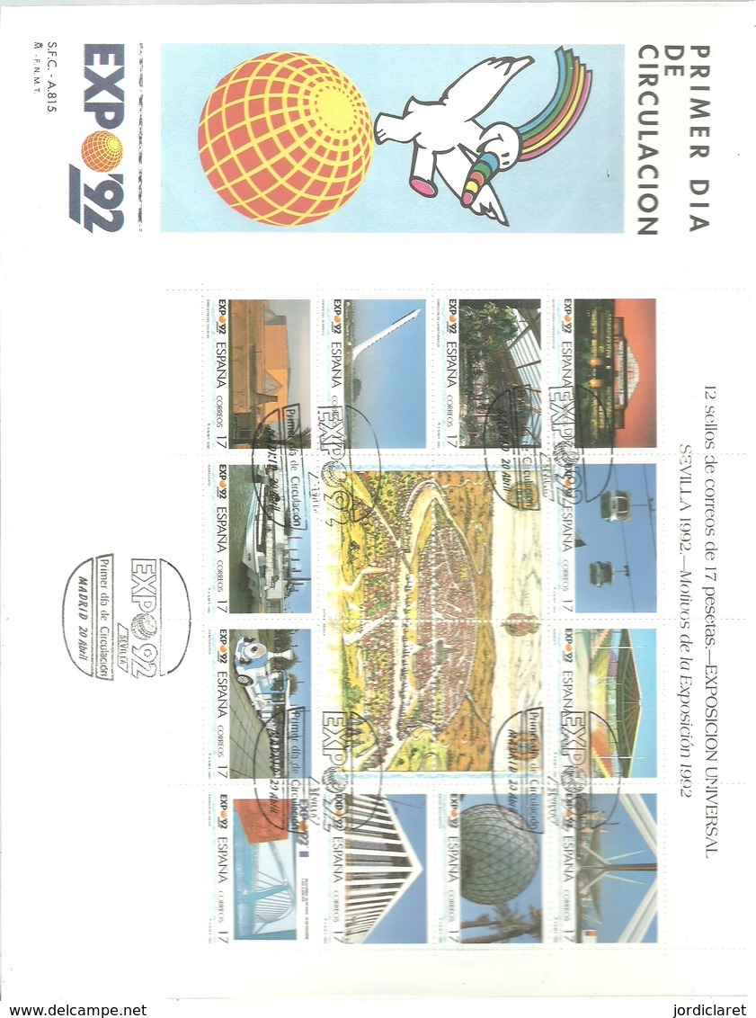 FDC ESPAÑA 1992 - 1992 – Séville (Espagne)