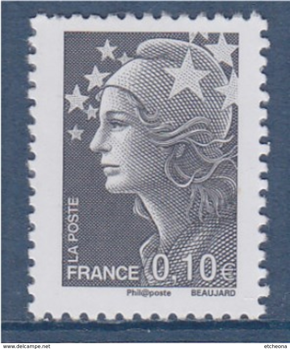 Marianne De Beaujard, N°4228a Neuf Gommé 0.10&euro; Gris - 2008-2013 Marianne De Beaujard