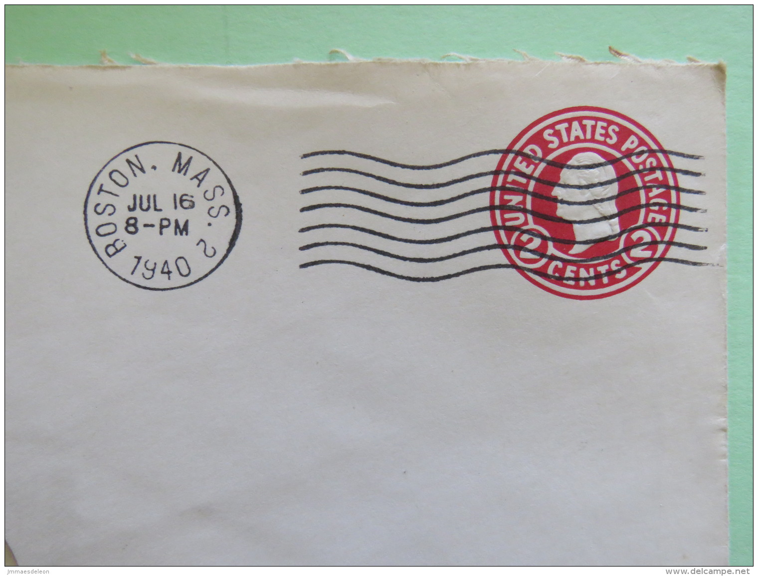 USA 1940 Stationery Cover Washington 2 C - From Boston - Lumber - 1941-60