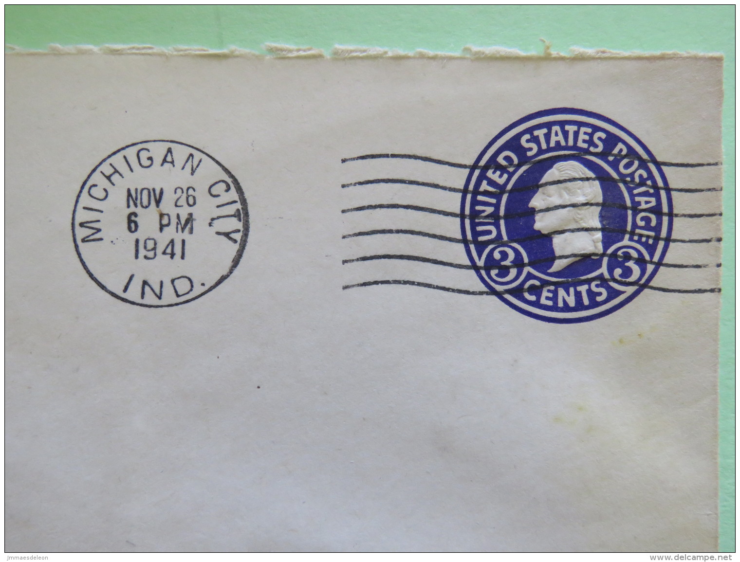 USA 1941 Stationery Cover Washington 3 C - From Michigan - Machinery - 1941-60