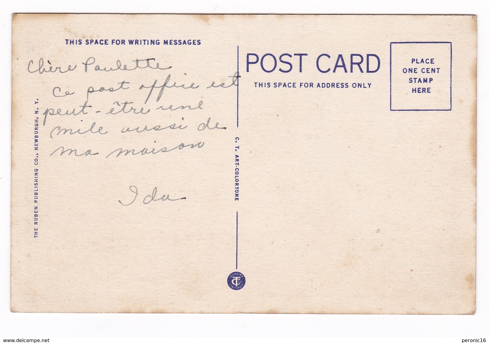 Belle CPSM Coul. Elizabeth, New Jersey, La Poste. A Voyagé. Années 1930 - Elizabeth