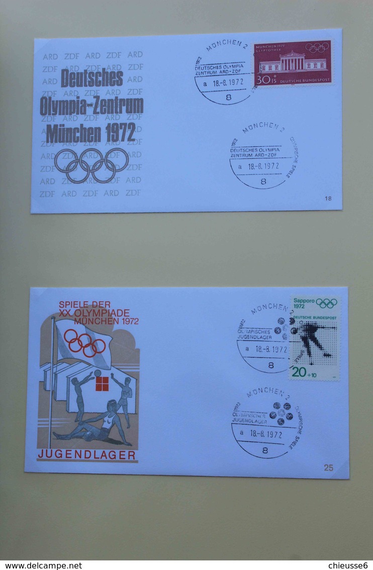 Allemagne  Lot  + De 60 FDC - J.O De 1972 - Munich - Collections