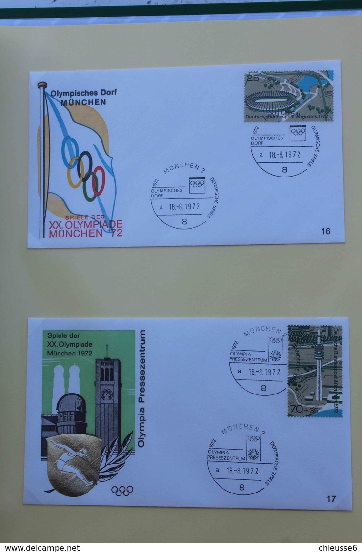 Allemagne  lot  + de 60 FDC - J.O de 1972 - Munich