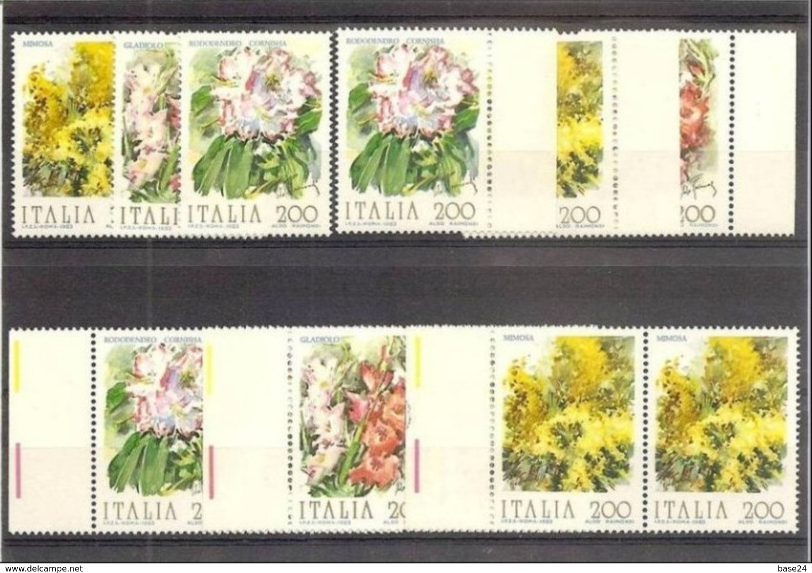 1983 Italia Italy Repubblica FIORI D'ITALIA  FLOWERS 4 Serie Di 3v. MNH** - Altri & Non Classificati