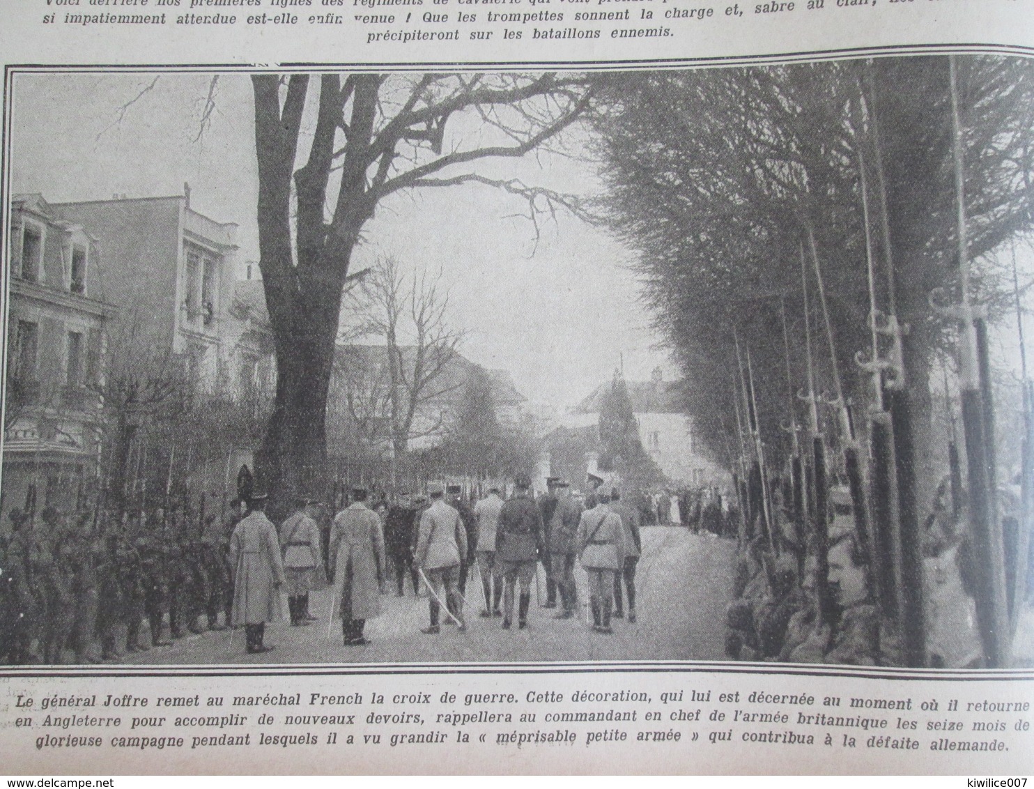 Guerre 14-18 Le Général Joffre Remet La Croix De Guerre Au Maréchal French  Boulogne Sur Mer   Saint Pol Sur Ternoise - Non Classés