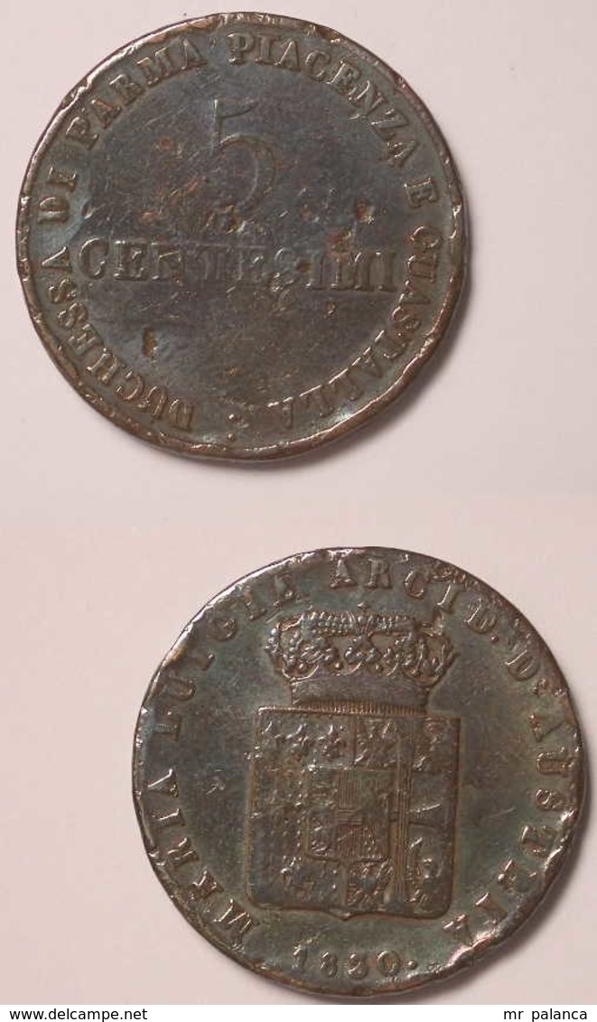 M_p> Ducato Di Parma Piacenza E Guastalla ( 1815 - 1847 ) 5 Centesimi 1830 - Parma