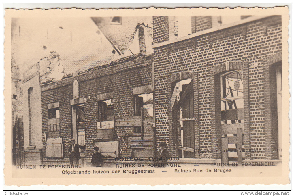 Poperinge, Poperinghe, Ofgebrande Huizen Der Bruggestraat, Ruines (pk16711) - Poperinge