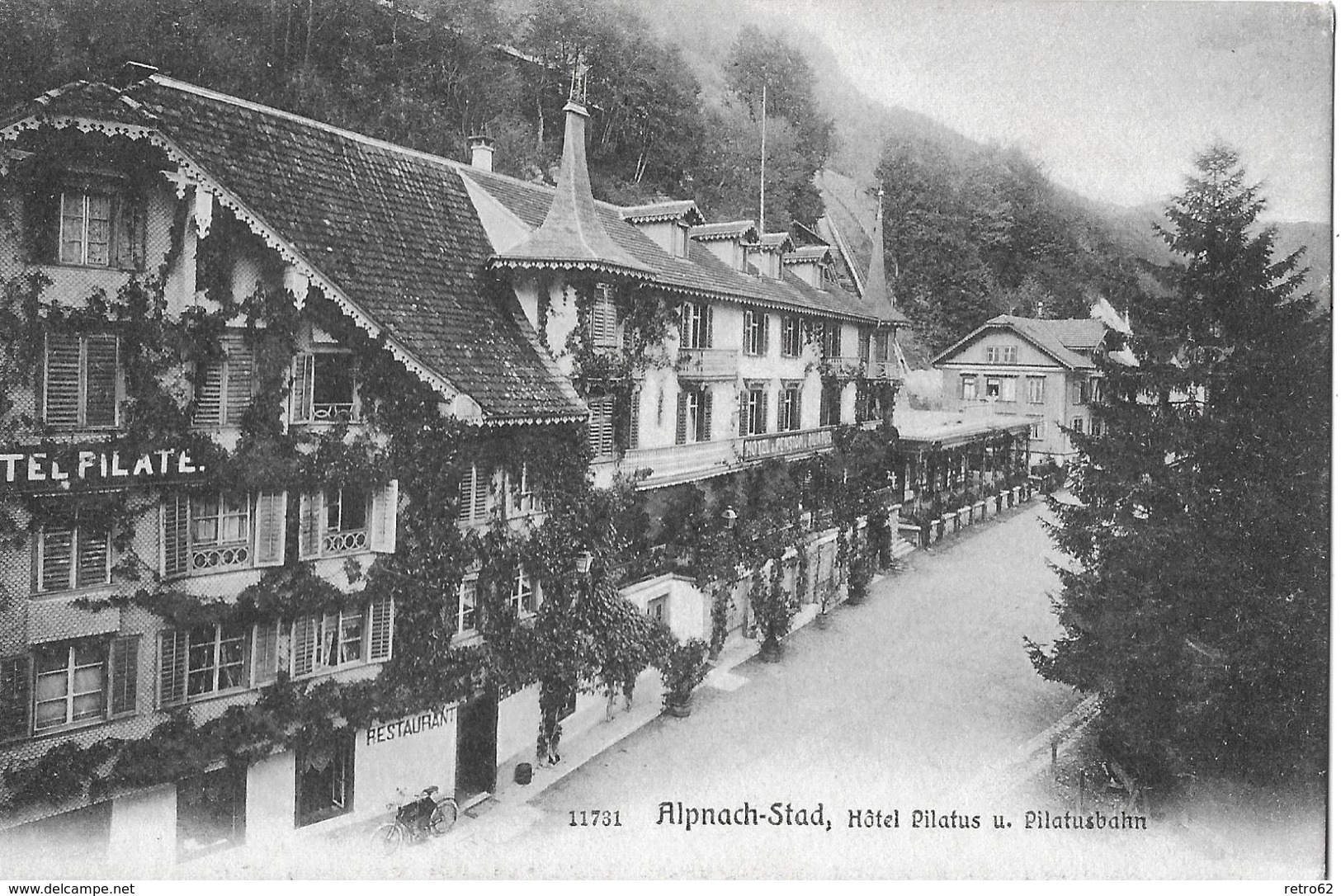 ALPNACH-STAD → Hotel Restaurant Pilatus Mit Pilatusbahn, Ca.1910  ►RRR◄ - Alpnach