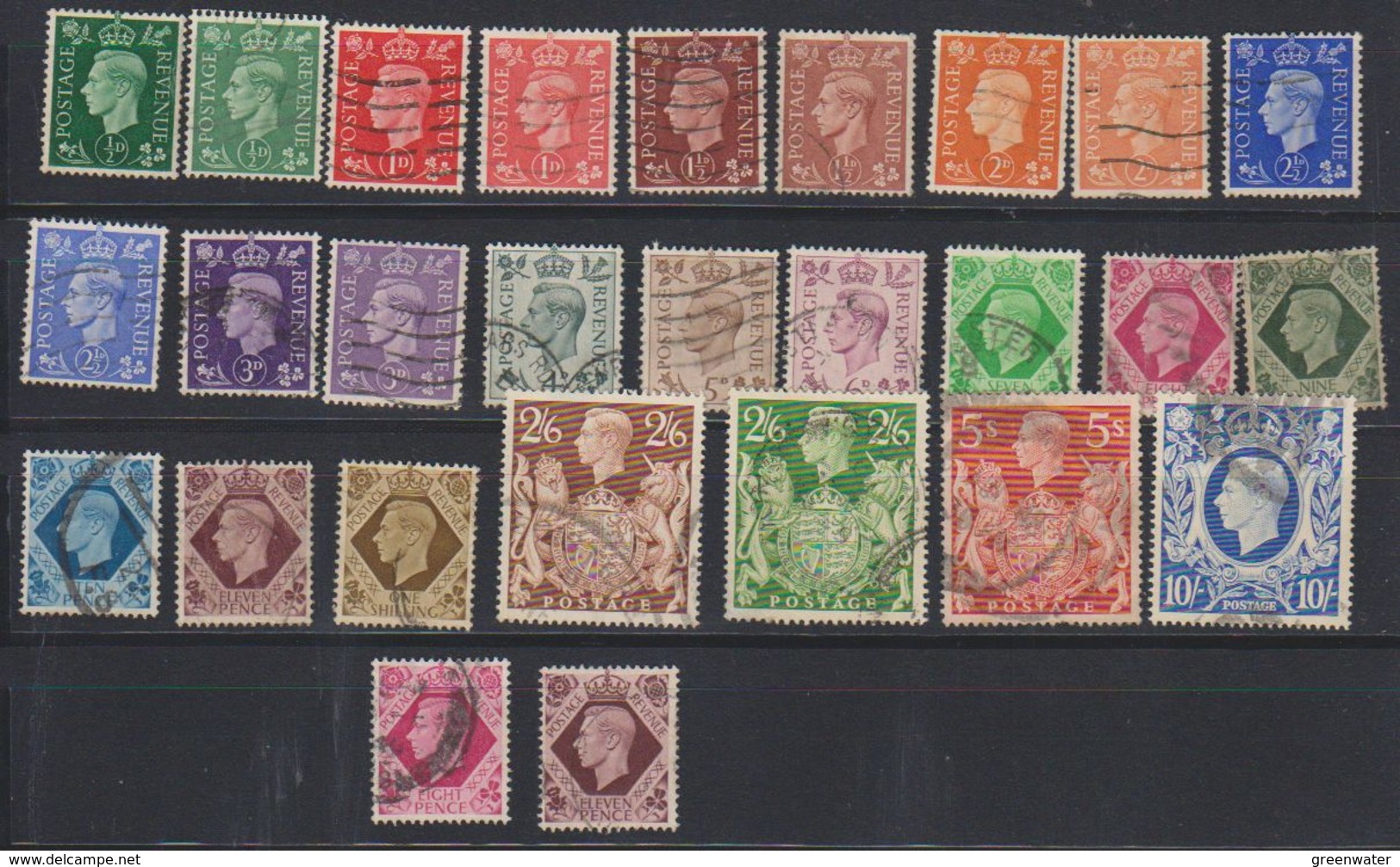 Great Britain 1937/1948 King George VI 27v Used (as They Are) (38365) - Gebruikt