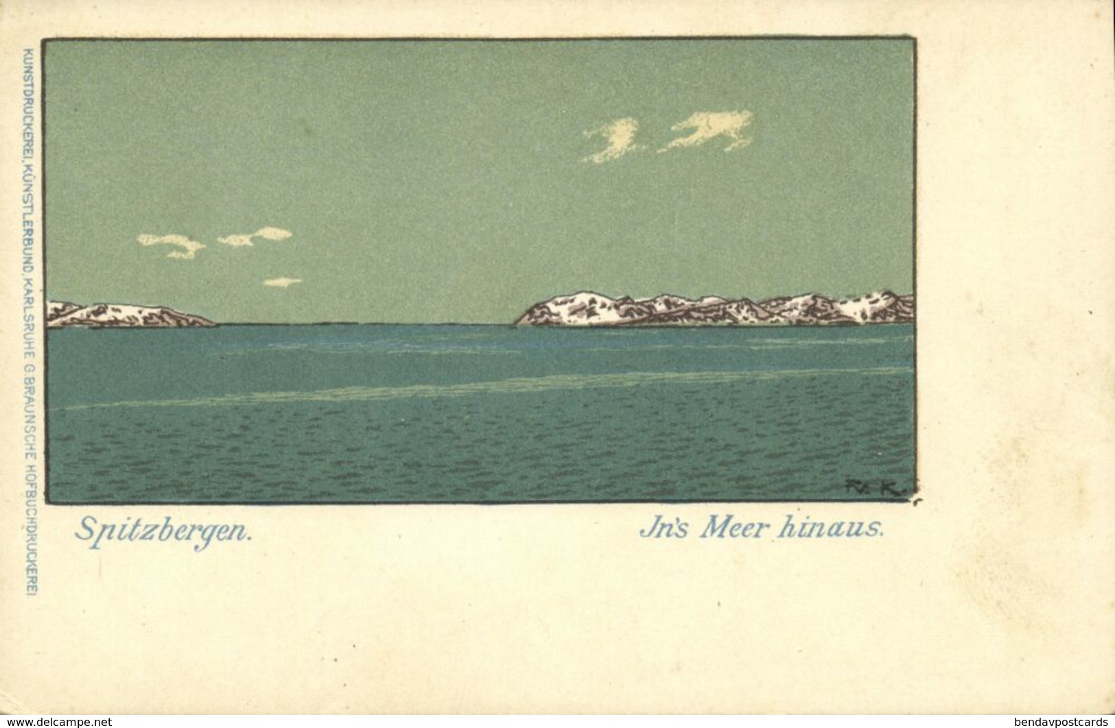 Norway, SPITSBERGEN SVALBARD, Into The Sea (1899) Messmer's Tea Advertising - Norvège