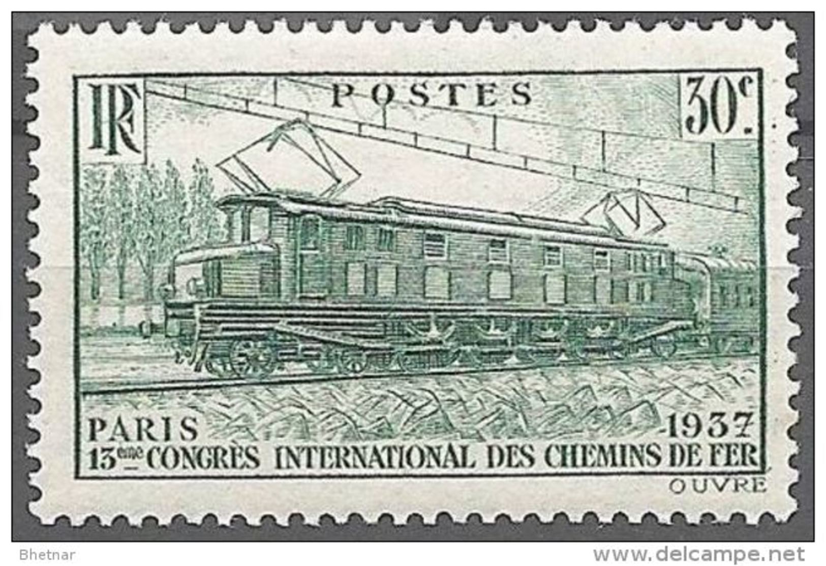 FR YT 339 " Locomotive électrique " 1937 Neuf** - Neufs