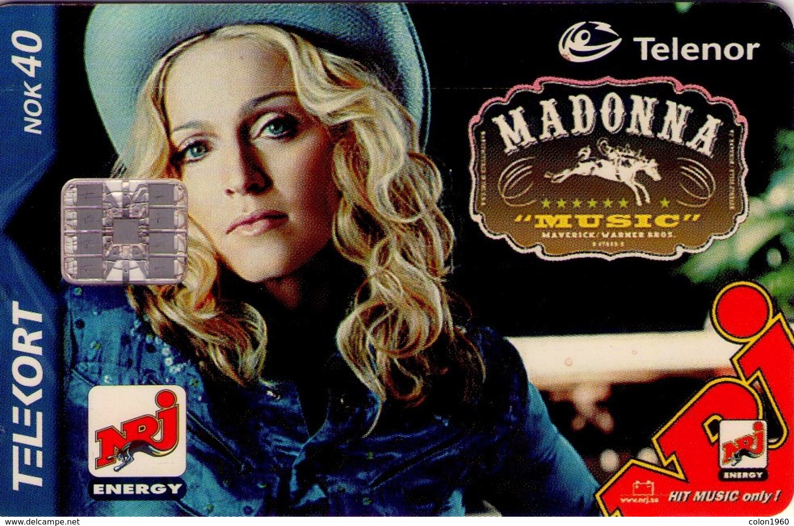 TARJETA TELEFONICA DE NORUEGA. N-193 -TIRADA 19969 (078) MADONNA - Norway