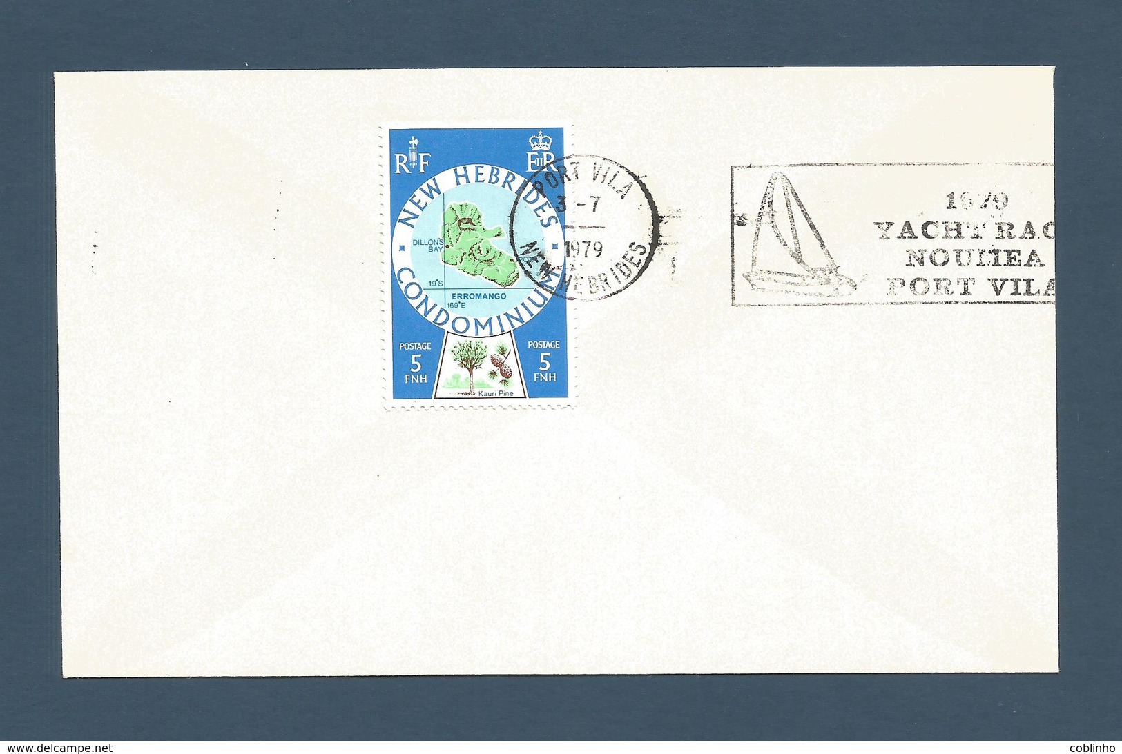 NOUVELLES HEBRIDES (New Hebrides) - Flamme "1979 YACHTRACE NOUMEA PORT VILA - 1979 - TP 508 - FDC