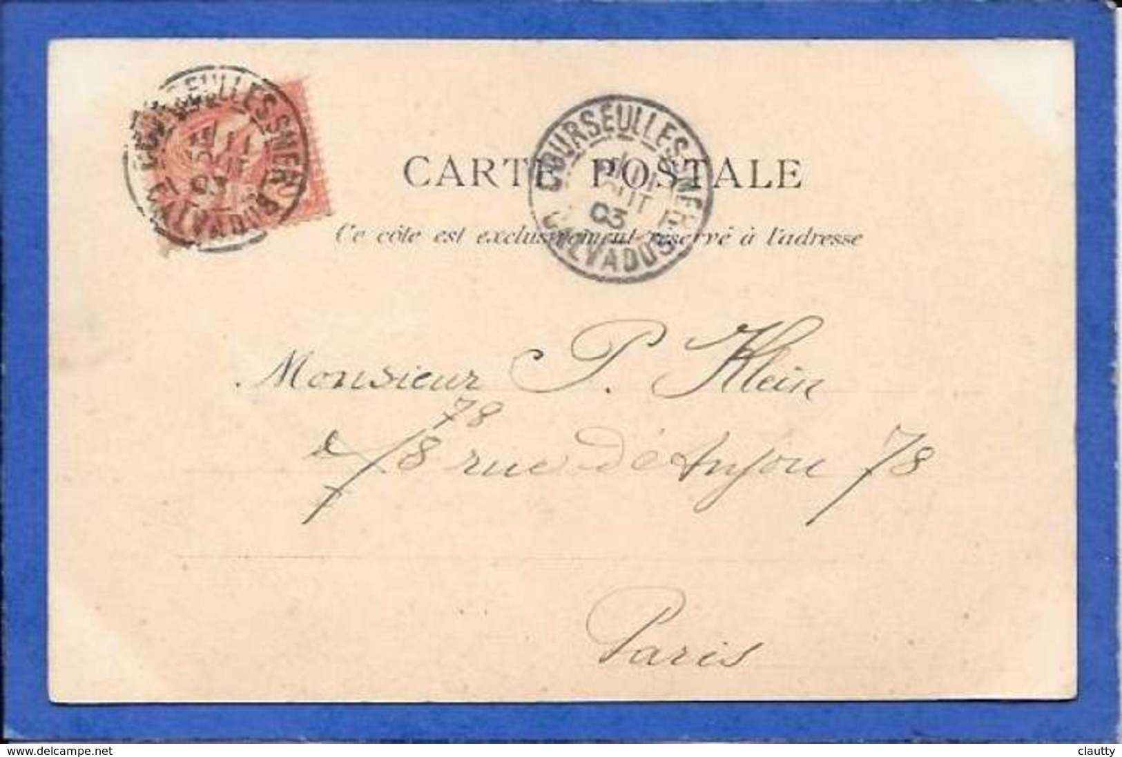Cpa  14 Courseulles Sur Mer,  Le Train Place De Caen , écrite 1903 - Courseulles-sur-Mer