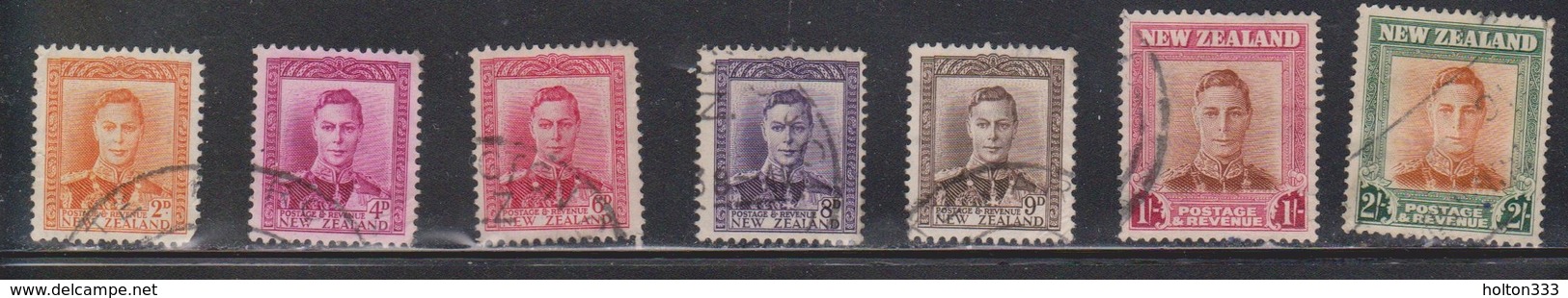 NEW ZEALAND Scott # 258-67 Used - KGVI Definitives - Used Stamps