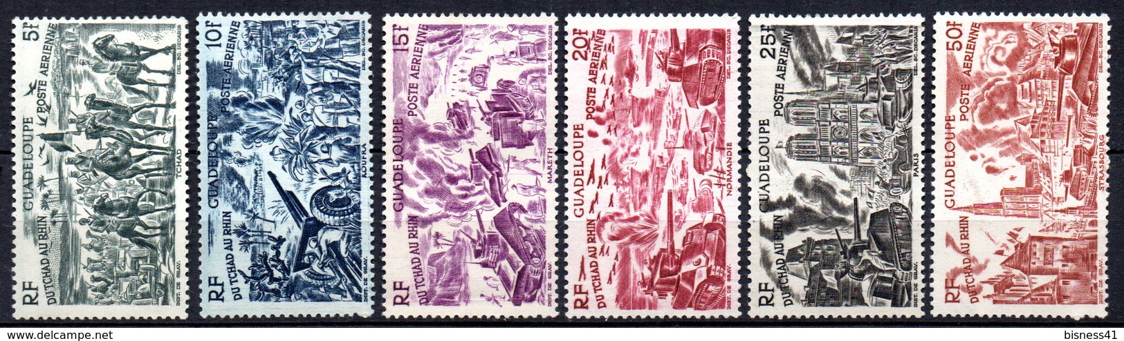 Col 7 : Guadeloupe  Neuf X MH PA  N° 7 à 12 Cote 11,50 € - Airmail