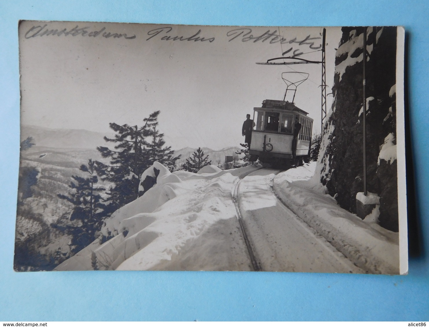 Tramway En Montagne 1922 Carte Photo - Como