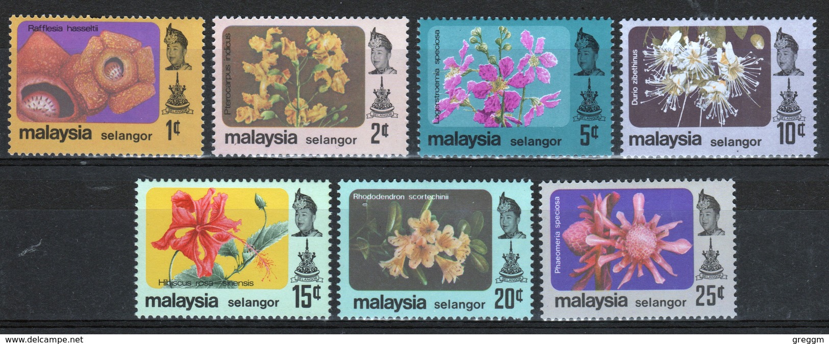 Malyaya Selangor Complete Set Of Orchids From 1979 In Mounted Mint Condition - Malaysia (1964-...)