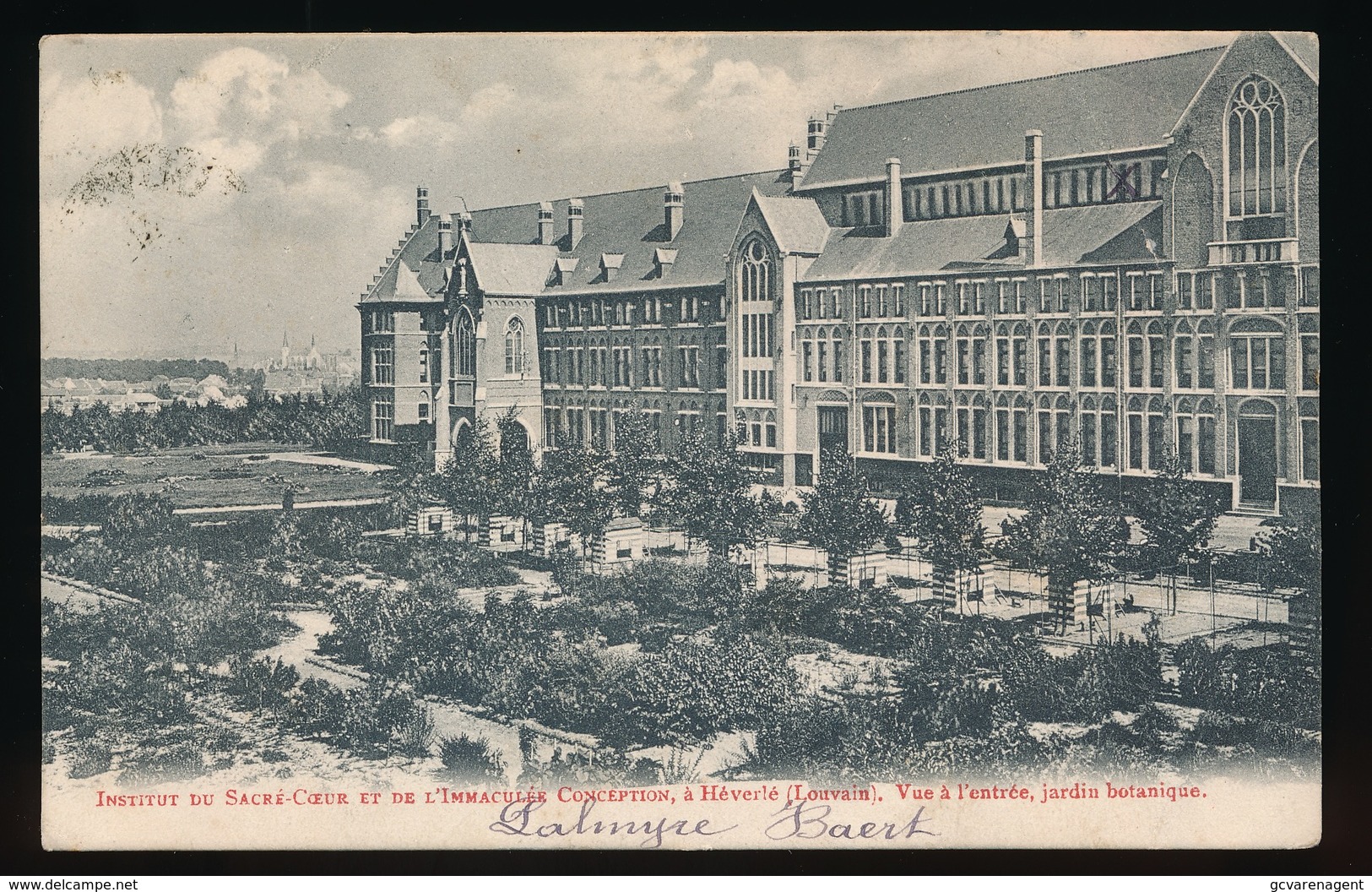 INSTITUT DU SACRE COEUR ET DE L'IMMACULE CONCEPTION A HEVERLE  -- VUE A L'ENTREE , JARDIN BOTANIQUE - Leuven