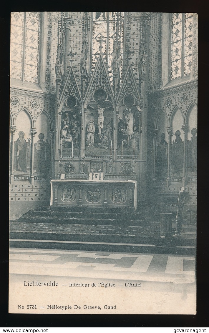 LICHTERVELDE  INTERIEUR DE L'EGLISE  , L'AUTEL - Lichtervelde